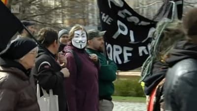Anarkister marscherade i Helsingfors.