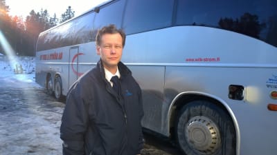 Fredrik Ström är trafikchef vid bussbolaget Wiik & Ström Ab.