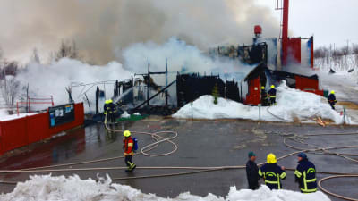 skolan i Kilpisjärvi brann ner