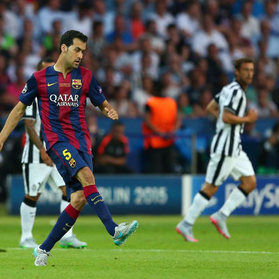 Sergio Busquets i Champions League-finalen våren 2015 - mot Juventus.
