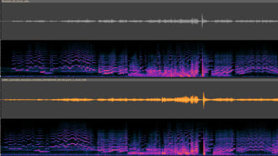Äänen spektrogrammi