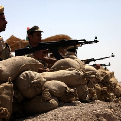 Kurdiska peshmergakrigare i Makhmour i augusti 2014.