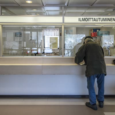 Rautalammin terveyskeskuksen ilmoittautumispiste.