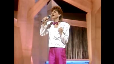 Belgiska Sandra Kim tog hem vinsten i Eurovisionen år 1986.