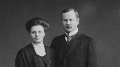 Johannes Jääskeläinen hörde till de arkebuserade trots att att han var vit.Här tillsammans med sin hustru Karin