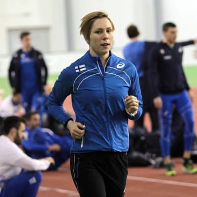 LInda Sandblom tränar i Belgrad.