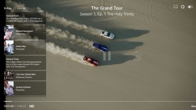 En skärmdump på programmet Grand Tour på Amazon Prime Video.