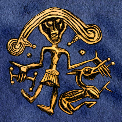 Amulett föreställande Tyr och Fenrisulven