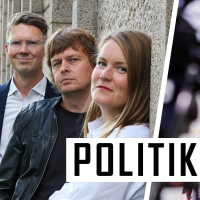 Tvådelad bild med Ylejournalisterna Magnus Swanljung, Joakim Rundt och Marianne Sundholm till vänster och ett porträtt på en glad Päivi Räsänen (KD) till höger.