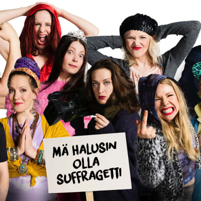 Musikaalikomedian värikäs ryhmäkuva