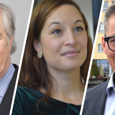 Ett kollage på Kaj-Gustaf Bergh, Anna Hellerstedt och Örjan Andersson
