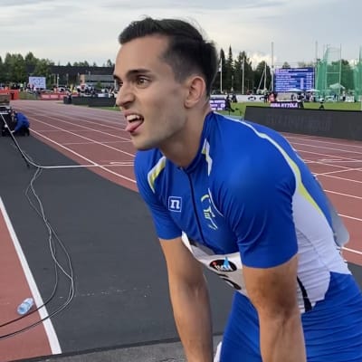 Eljas Aalto efter FM-finalen på 400 meter 2022. 