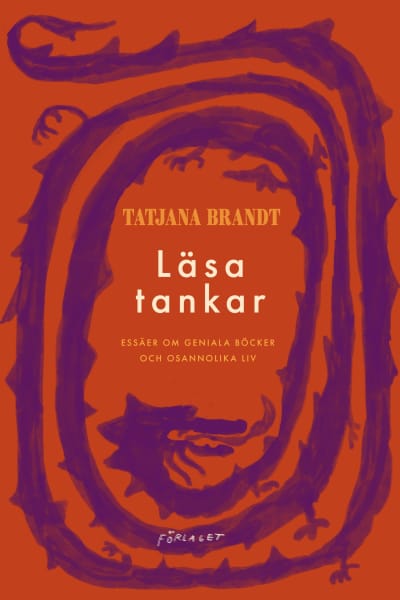 På bilden pärmbilden av Tatjana Brandts essäsamling "Läsa tankar".