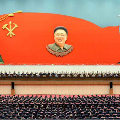 Nordkoreas arbetarparti håller nationell samling 19 juni 2015.