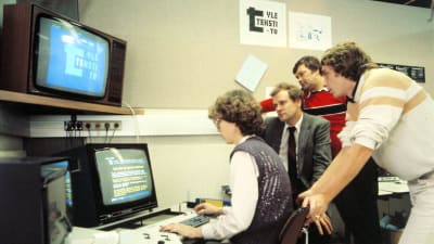 Teksti-TV:n toimitus 1980-luvulla