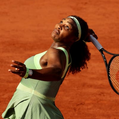 Tennispelaaja Serena Williams Ranskan avoimissa.