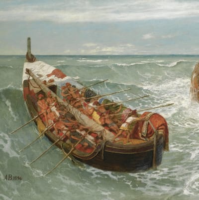 Arnold Böcklingin maalaus Odysseus ja Polyphemus