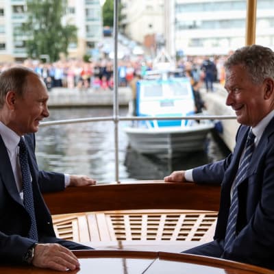 Vladimir Putin och Sauli Niinistö i Nyslott i juli 2017.