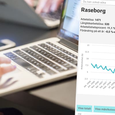 Arbetslöshetsstatistik för augusti månad i Raseborg