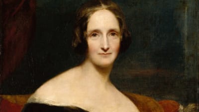 Porträtt av Mary Shelley.