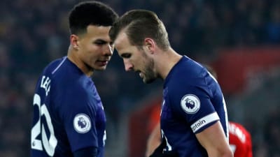 Tottenhams Harry Kane skadade baklåret på nyårsdagen mot Southamton.