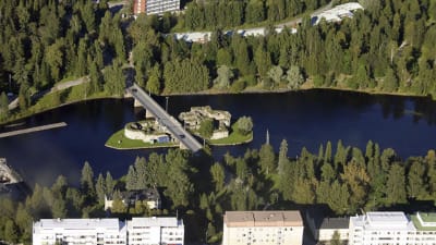 flygbild på kajaneborg