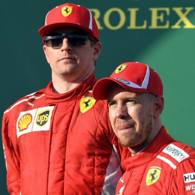 Kimi Räikkönen och Sebastian Vettel.