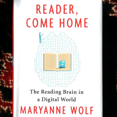 Pärmen till Maryanne Wolfs bok "Reader, come home".