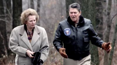 Margaret Thatcher och Ronald Reagan 1986