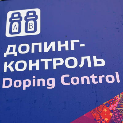 Dopningskontroll under olympiska spelen i Sotji 2014. 