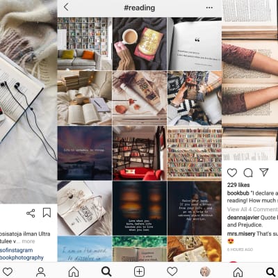 Böcker och läsupplevelser på Instagram