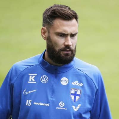 Tim Sparv på landslagsträning.