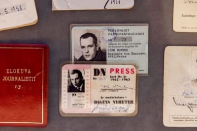 Jörn Donners presskort från 60-talet