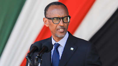 Rwandas president Paul Kagame talar i Kenya 11.2.2020 