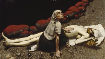 Målning av Akseli Gallen-Kallela med Kalevalamotiv
