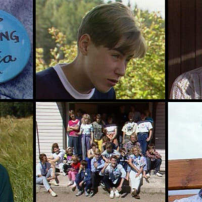 Neljä nuorta tšernobyliläistä haastattelussa vuonna 1990.