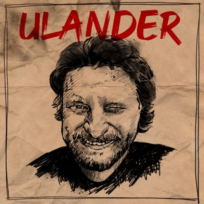 Tecknat porträtt på Johan Ulander