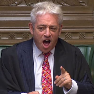  Underhusets talman John Bercow under debatten i parlamentet 25.9.2019