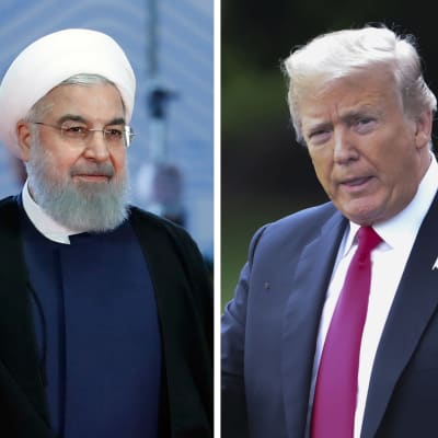 Irans president Hassan Rouhani och USA:s president Donald Trump. 
