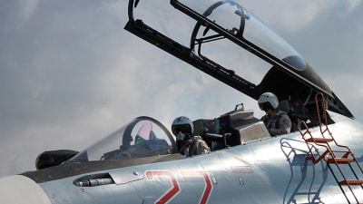 Ryskt stridsflygplan i Syrien.