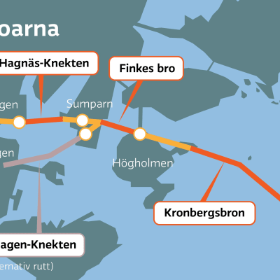 Kronbroarna - plan som Helsingfors stad gjort i december 2015