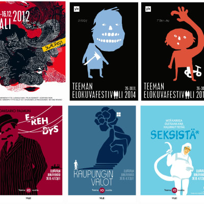 Kooste Teeman elokuvafestivaalijulisteista 2011–2015