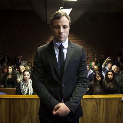 Oscar Pistorius inför domstol i Pretoria 19 augusti 2013