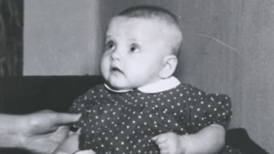 Marit Berndtson som baby i mitten av 1950-talet.