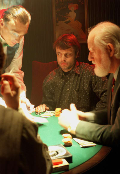 Niklas Häggblom och Göran Schauman spelar poker i Vägsjälar, 1998