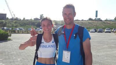 Alina Strömberg och Mikael Westö, U18-EM 2016.
