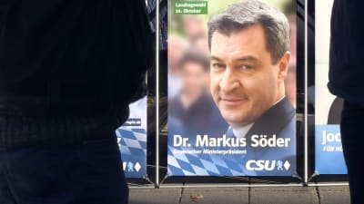 Den tyska politikern Markus Söders valaffisch