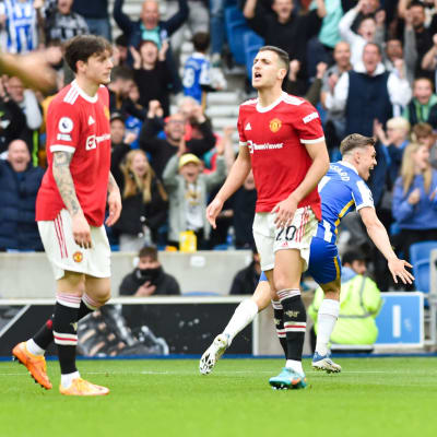 Manchester Uniteds spelare besvikna.