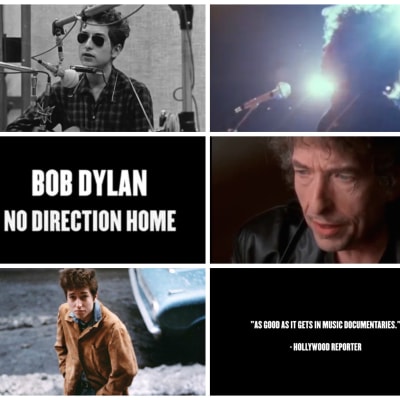 Kooste kuvista Martin Scorsesen dokumenttielokuvasta (trailerista) No Direction Home: Bob Dylan.