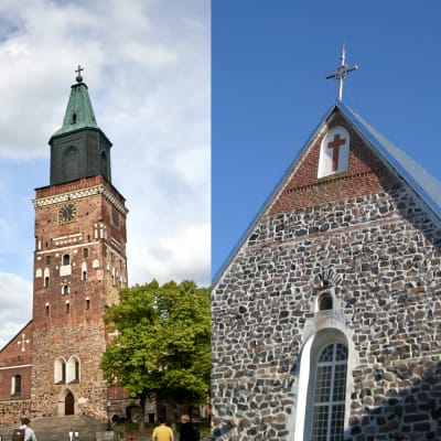 Åbo domkyrka, Pargas kyrka och Kimito Kyrka.
